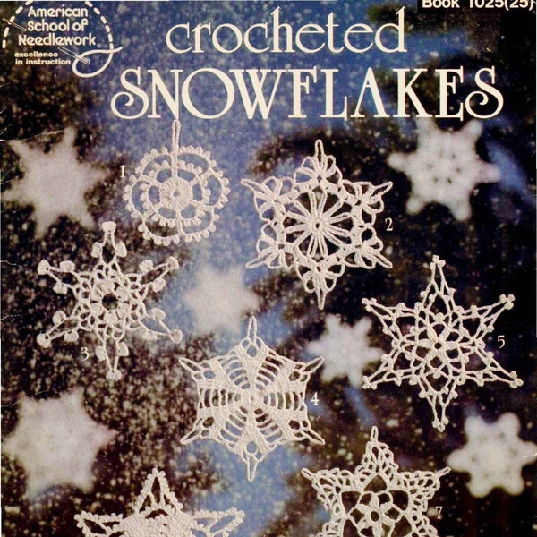 PDF Snowflakes to Crochet  A delightful flurry of 16 snowflake patterns   crocheted  snowflakes for your Christmas tree