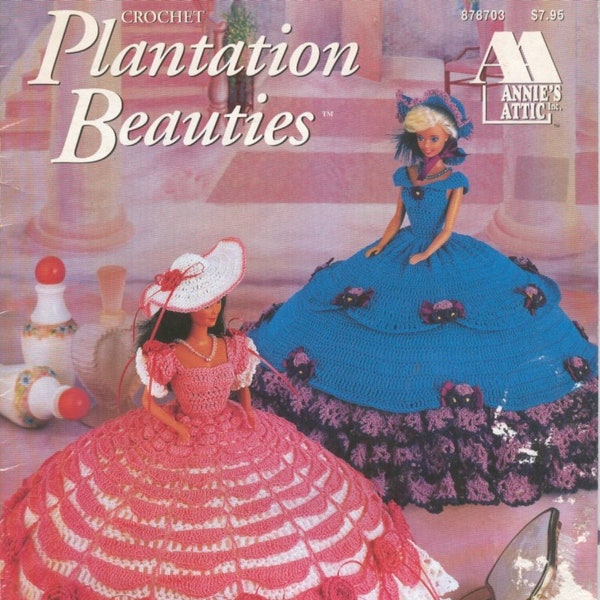 PDF Crochet Plantation Beauties . Crochet dress and accessories for Barbie