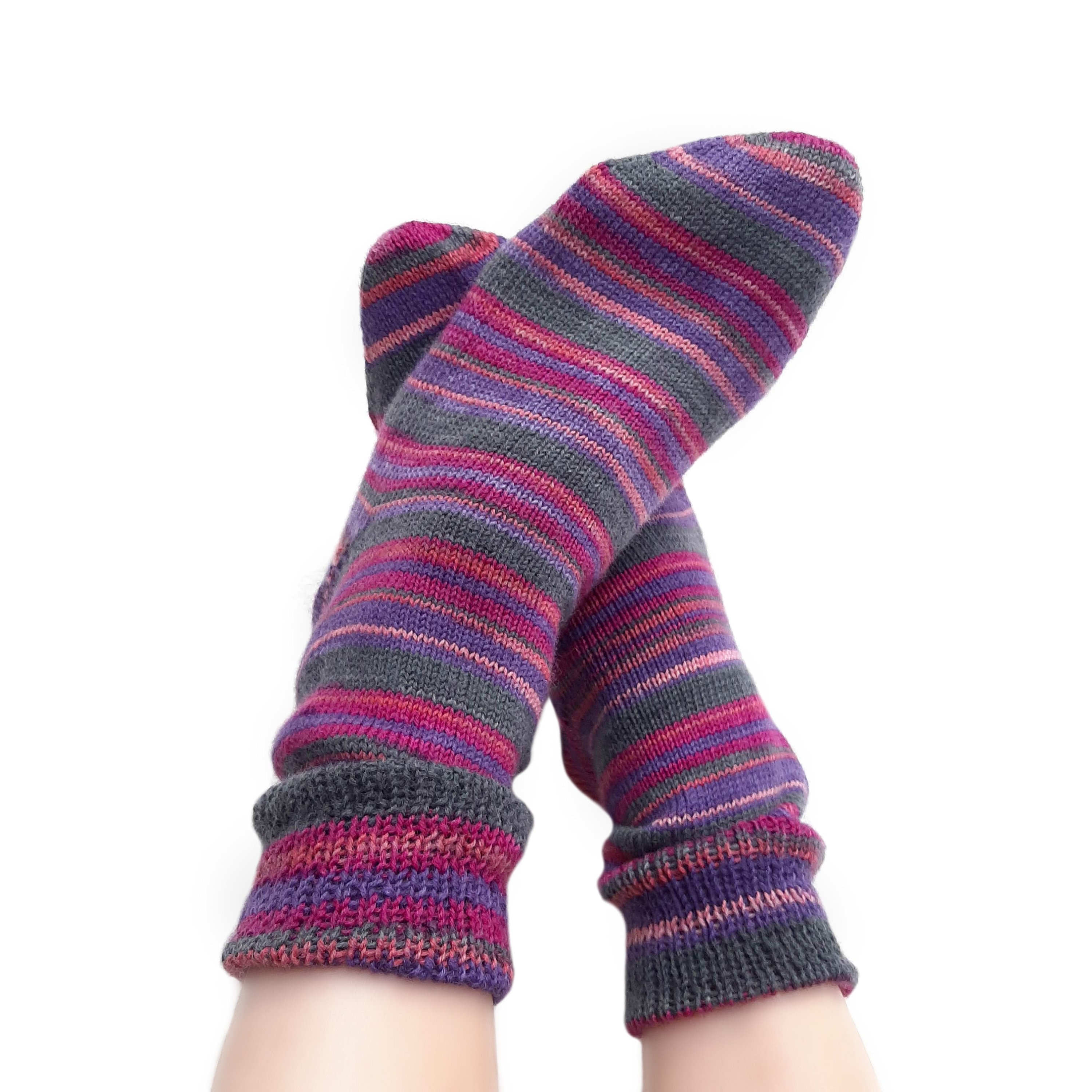 Hand Knitted Socks 75 Wool Soft and Warm Etsy