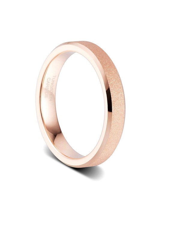 sandblasted tungsten wedding band