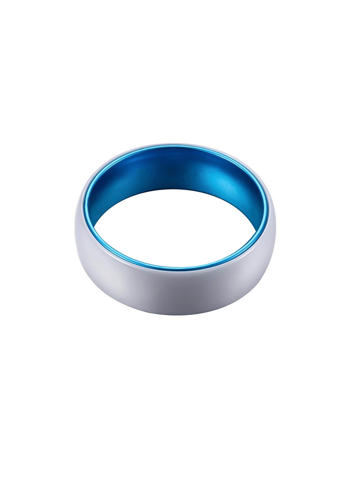 Blue and White Ceramic Wedding Ring 8 Mm/ceramic Ring,ceramic Band Etsy