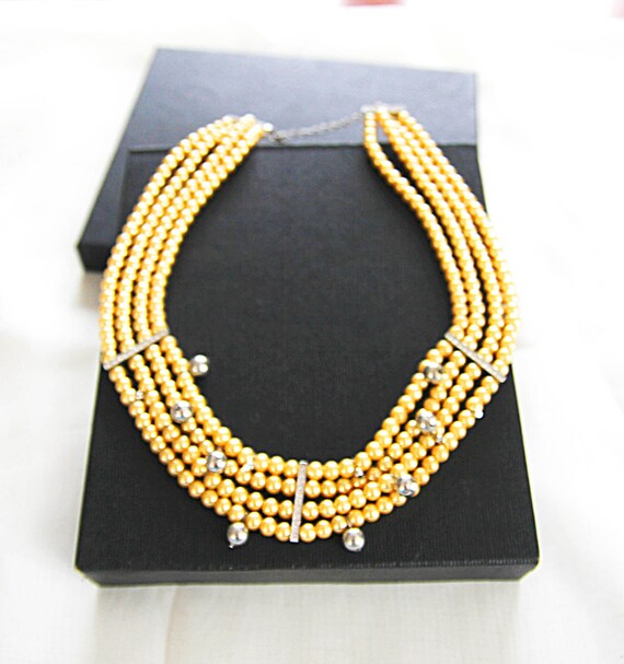 The Daisy Branch- Golden Pearl Necklace | The Fanso