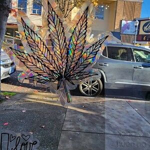 Blatt Prisma Fensterbild