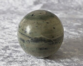 Infinite Stone Green Sphere Healing Stone 2&quot; South Africa Tactile Metaphysical Display Collectible Gift Energy Gift