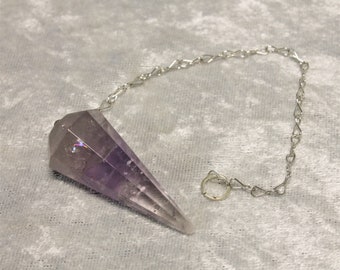 Amethyst Pendulum Divination Dowsing Wicca Occult Pagan Witchcraft Faceted Brazilian Amethyst Gift
