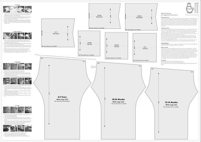 Baby Leggings Sewing Pattern Toddler Leggings Baby Sewing Etsy