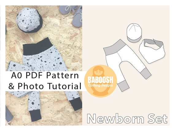 Buy A0 Newborn Outfit PDF Sewing Pattern, Baby Sewing Patterns, DIY Baby  Gift Tutorial, Sewing A Baby Gift, Make Your Own Coming Home Outfit Online  in India 