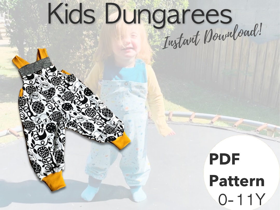 Kids Dungarees PDF Sewing Pattern Baby Dungarees Kids Sewing Patterns