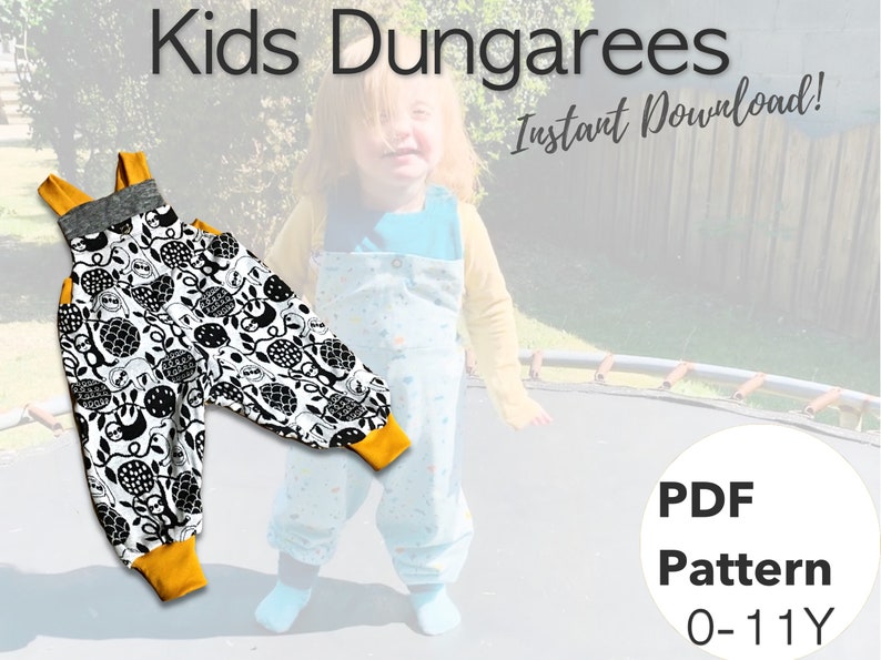 Kids Dungarees PDF Sewing Pattern Baby Dungarees Kids Sewing Etsy UK