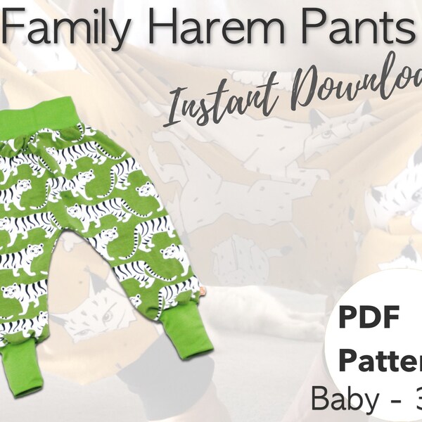 Harem Pants Pattern Etsy