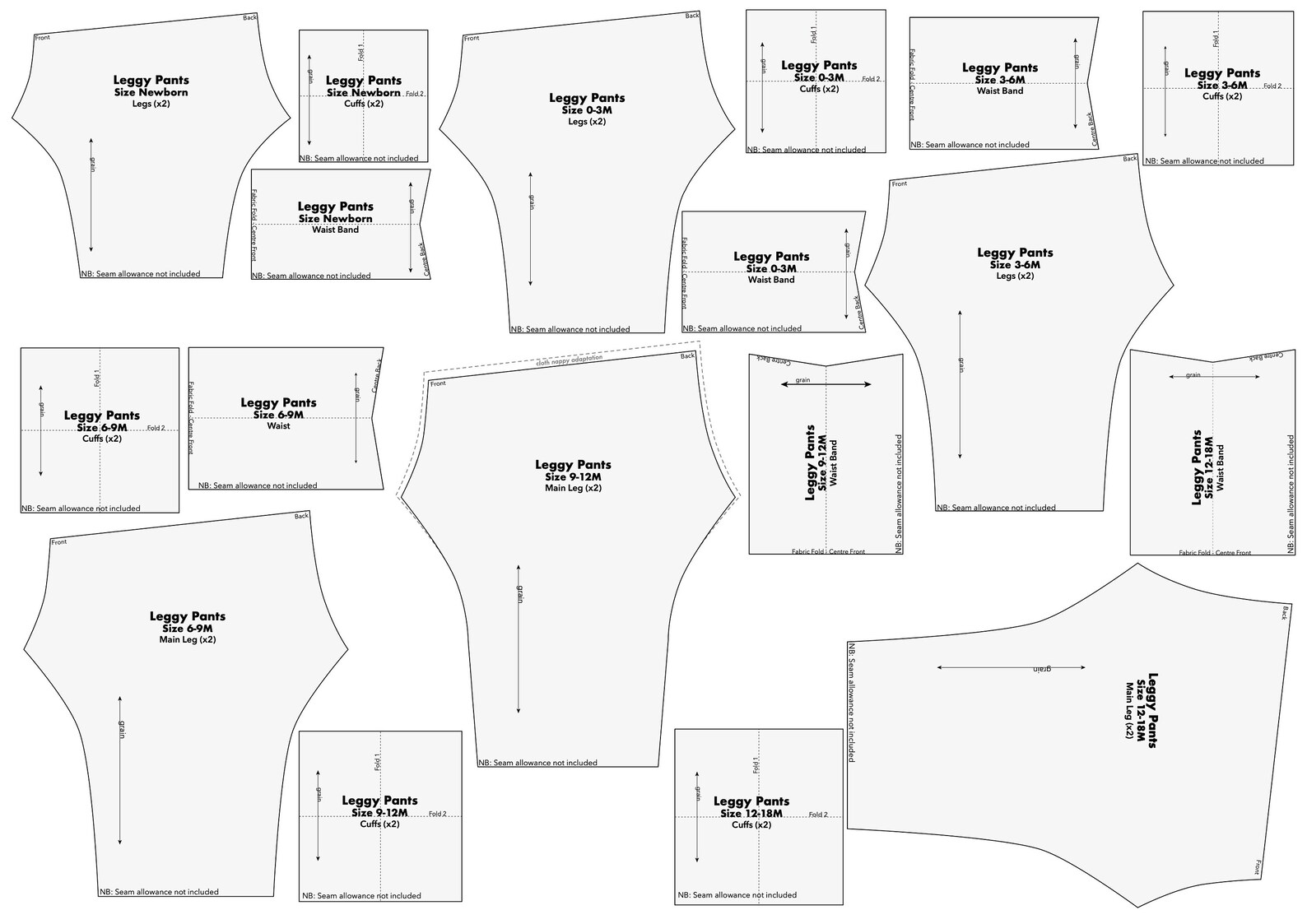 Toddler Leggings Sewing Pattern Kids Sewing Patterns Kids Etsy UK