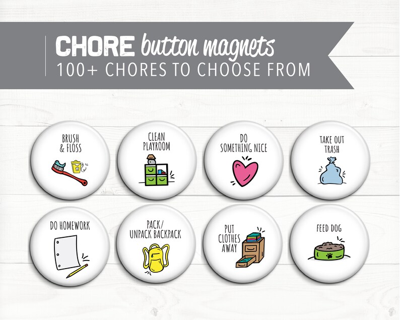 Illustrated Chore Task Refrigerator Etsy