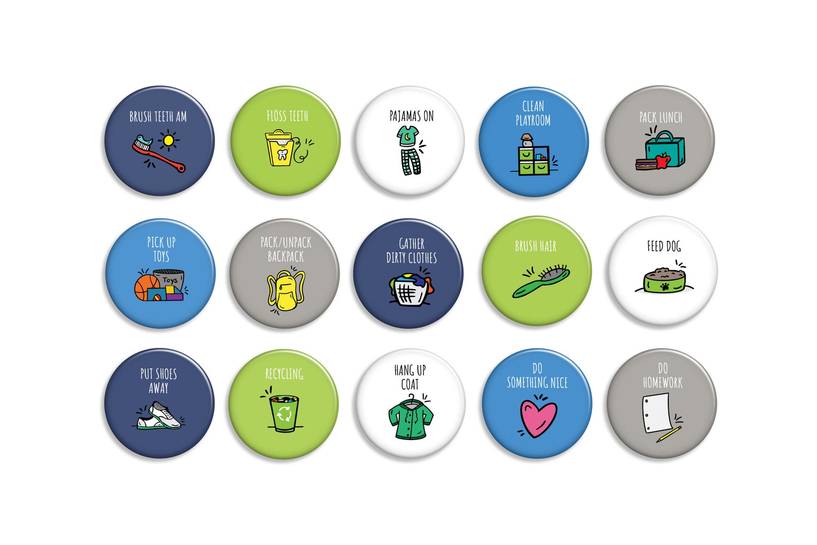 Boys Illustrated Chore Task Refrigerator Etsy