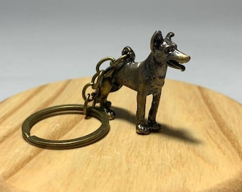 Handmade Keychain Dog Shepherd, Charm Shepherd, Trinket Shepherd, Pendant Shepherd, Bronze Shepherd, Dog Shepherd, Keychain Dog Shepherd