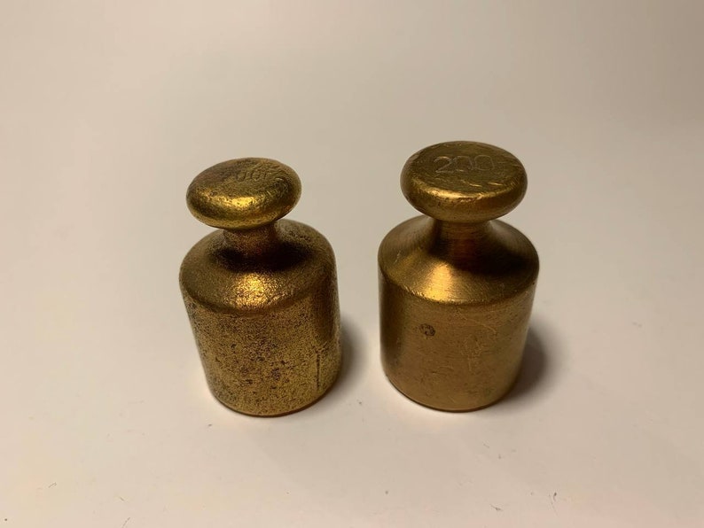 Brass Weights Vintage Weights Antique Metal Weights Weights Etsy