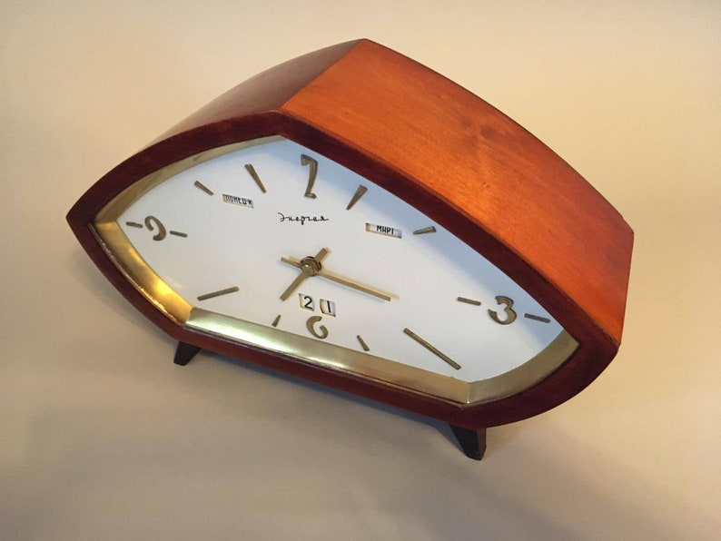Vintage Clock, Soviet Clock, Energy Clock, Table Clock, Mantel Clock, USSR Clock, Antique Clock