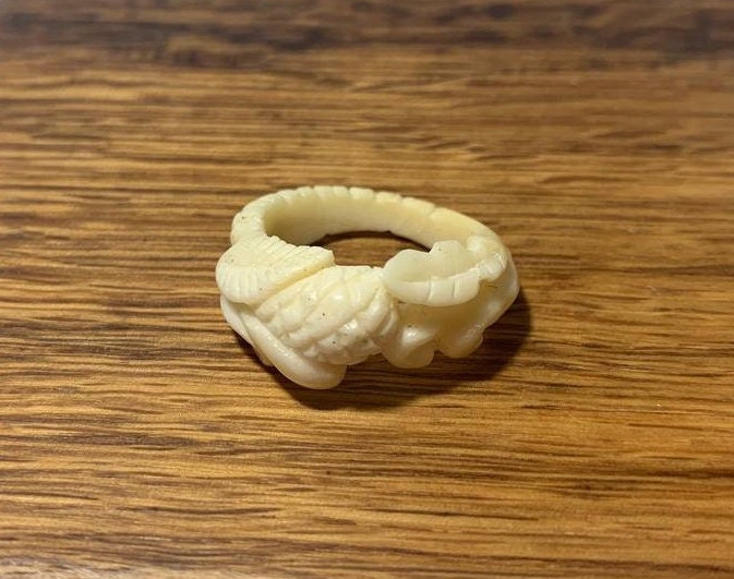 Bone Ring Cone, Stylish Ring, Hand Carved Bone Ring, Jewerly Ring "Cone", Women Ring, Accessory Ring, Bone Ring, Jewerly Flower