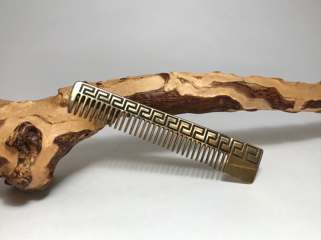 Bronze Hair Comb Bronze Comb Mustache Metal Comb Mustache Etsy