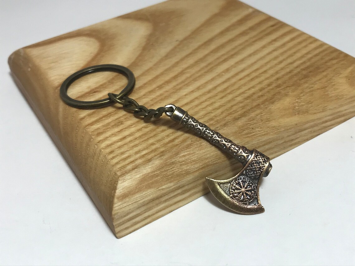 Handmade Keychain Viking Ax, Charm Viking Ax, Trinket Viking Ax