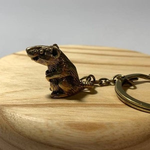 Handmade Keychain Mouse, Charm Mouse, Trinket Mouse, Pendant Mouse, Bronze Mouse, Keychain Mouse, Keychain Rat, Charm Rat, Pendant Rat, Rat
