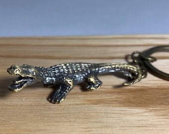 Handmade Bronze Сrocodile, Charm Сrocodile, Trinket Сrocodile, Pendant Сrocodile, Bronze Сrocodile, Keychain Сrocodile, Figurine Сrocodile