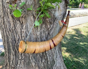 Handmade Wooden Horn, Folk Instrument Horn, Musical Instrument, Wooden Horn, Hand Crafted Horn, Wooden Instrument, Wooden Carpathian Horn