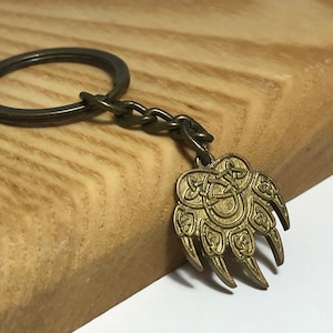 Handmade Keychain Bear Paw, Charm Bear Paw, Trinket Bear Paw, Pendant Bear Paw, Metal Bear Paw, Keychain Bear Paw, Figurine Bear Paw