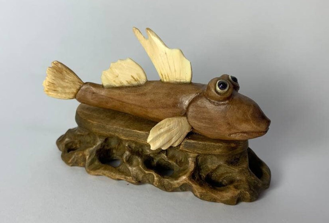Unique Wood Figurine, Handmade Netsuke, Hand Carved Statues