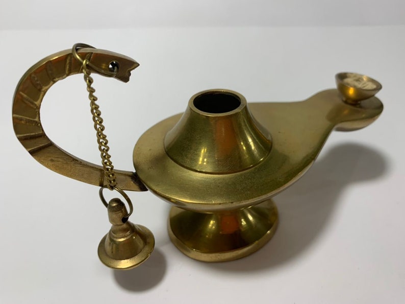 Aladdin Oil Lamp Brass Oil Lamp Brass Home Decor Aladdin Etsy