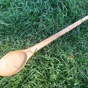 Big Wooden Spoon, Maple Spoon, Handmade Wooden Dishes, Wooden Utensil, Wooden Cutlery, Wooden Ladle, Kitchen Tool, Large Deep Spoon