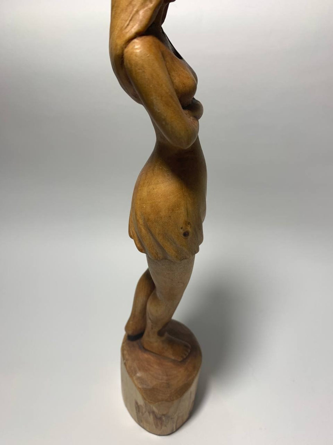 Hand Carved Wooden Girl Handmade Girl Figurine for Interior Etsy