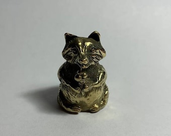 Handmade Thimble, Bronze Casting Thimble, Thimble "Raccoon", Bronze Figurines, Bronze Figurine "Raccoon"