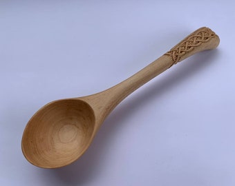 Big Wooden Spoon Acorn, Handmade Wooden Dishes, Wooden Utensil, Wooden Cutlery, Wooden Ladle, Kitchen Tool, Spoon Acorn