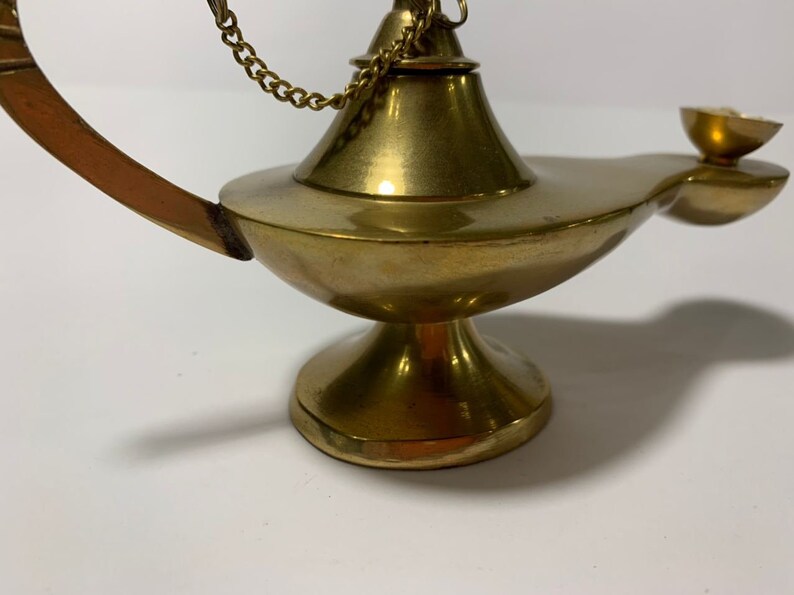 Aladdin Oil Lamp Brass Oil Lamp Brass Home Decor Aladdin Etsy