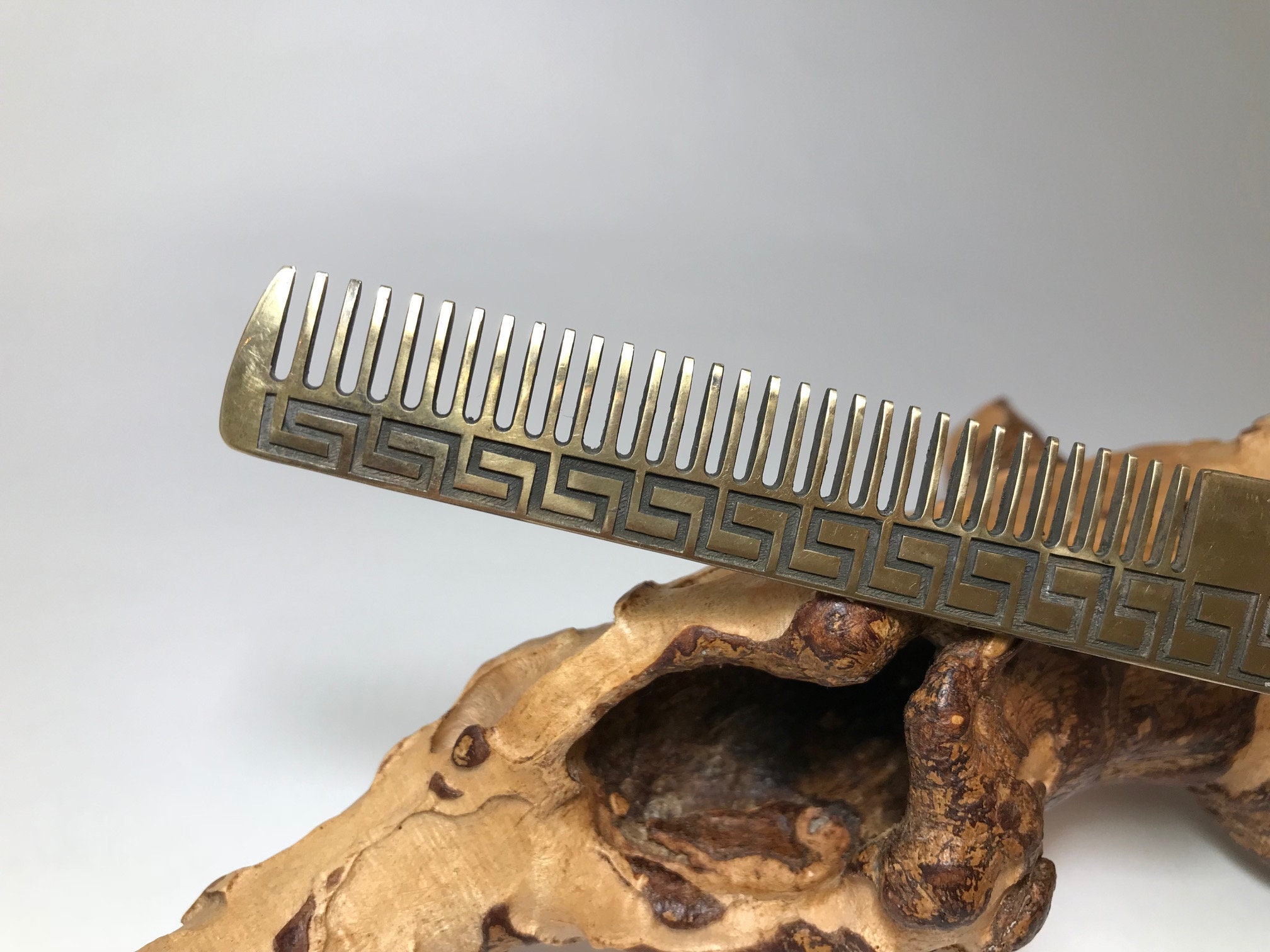 Bronze Hair Comb Bronze Comb Mustache Metal Comb Mustache Etsy