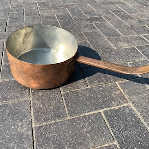 Vintage Ladle 4, Antique Ladle, Copper Ladle, Tinned Ladle, Metal Ladle, Ancient Ladle, Antique Dishes, Rare Ladle, Old Saucepan 1862