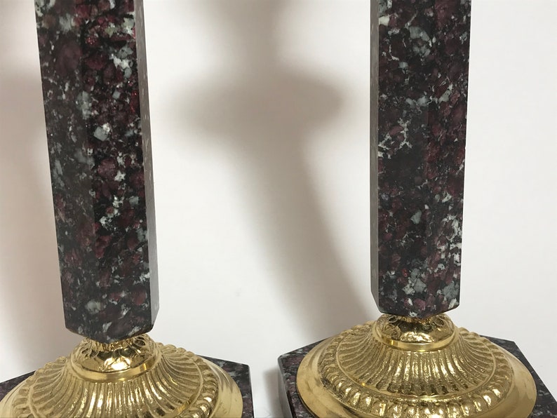 Exclusive Candlesticks, Candlesticks, Natural Stone Eudialyte, Lopar blood, Eudialyte, Sconce, Candelabrum, Gift from Stone, Natural Stone image 8