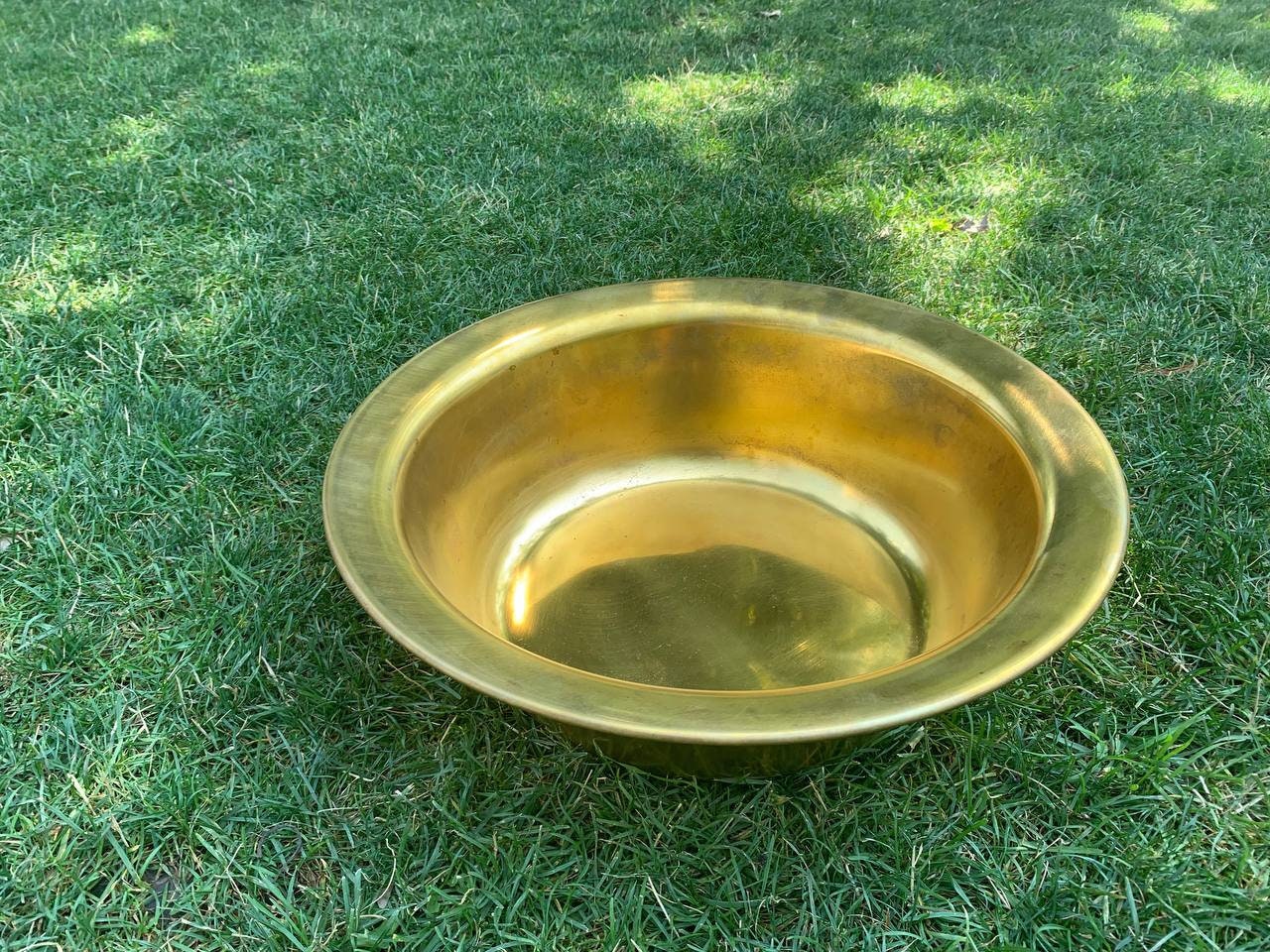 Soviet Brass Basin, Vintage Brass Basin, Antique Brass Basin, Brass