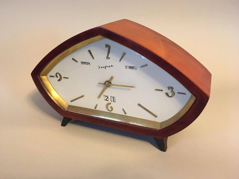 Vintage Clock, Soviet Clock, Energy Clock, Table Clock, Mantel Clock, USSR Clock, Antique Clock