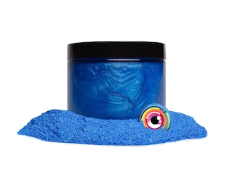 Eye Candy “Ocean Blue” Mica Pigment Powder MultiPurpose | Natural Bath Bombs, Resin, Paint, Epoxy, Soap, Nail Polish, Lip Balm