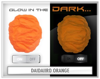 Eye Candy “Daidaiiro Orange” Glow in the Dark Mica Pigment MultiPurpose | Natural Bath Bombs, Resin, Paint, Epoxy, Soap,Nail Polish,Lip Balm