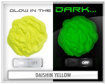 Eye Candy “Daishin Yellow” Glow in the Dark Mica Pigment MultiPurpose | Natural Bath Bombs, Resin, Paint, Epoxy, Soap, Nail Polish, Lip Balm