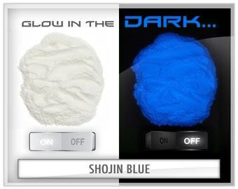 Eye Candy “Shojin Blue” Glow in the Dark Mica Pigment MultiPurpose | Natural Bath Bombs, Resin, Paint, Epoxy, Soap, Nail Polish, Lip Balm