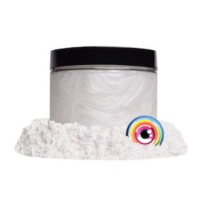 Eye Candy “Shiro White” Mica Pigment Powder MultiPurpose | Natural Bath Bombs, Resin, Paint, Epoxy, Soap, Nail Polish, Lip Balm