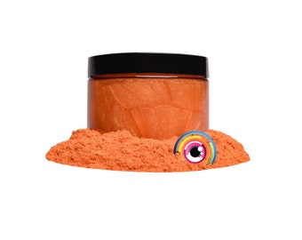 Orange Mica Powder Pigment(100g) Big Bottle Pigment Powder Multipurpose DIY Arts and Crafts Additive, Woodworking, Epoxy, Resin, Natural Bath Bombs, P