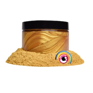 Eye Candy “Kin Gold” Mica Pigment Powder MultiPurpose | Natural Bath Bombs, Resin, Paint, Epoxy, Soap, Nail Polish, Lip Balm