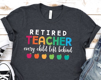 Wine Glass Goblet Funny Retired Teacher Every Child Left Behind 17 oz Stemless