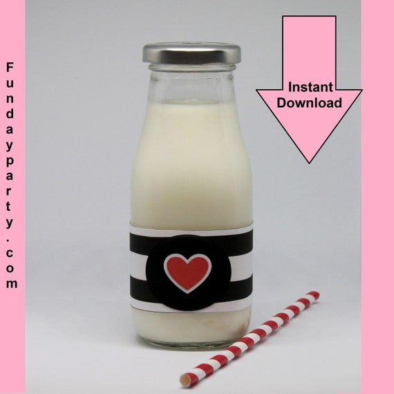 Valentine's Day Bottle labels with names, Love heart drink labels, fun Valentine's day drink names & decorations.Instant download,Printable Il_570xn