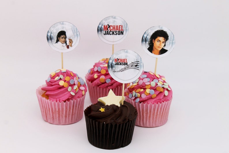 Michael Jackson Party Supplies Food Tents Cupcake Toppers & Etsy UK