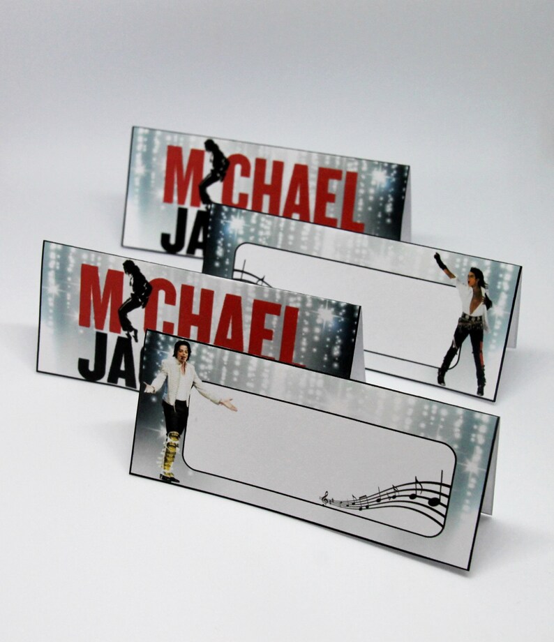 Michael Jackson Party Supplies Food Tents Cupcake Toppers & Etsy